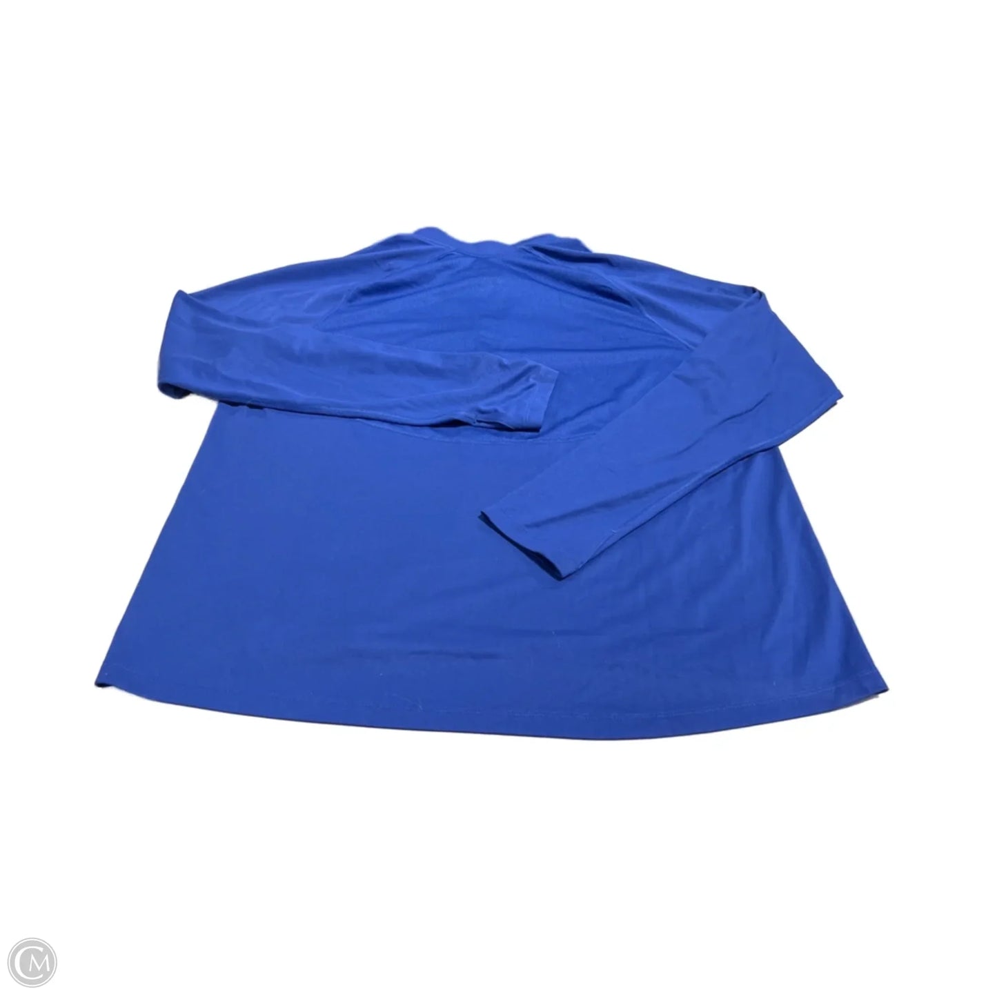 Athletic Top Long Sleeve Collar By Nike In Blue, Size: Xxl