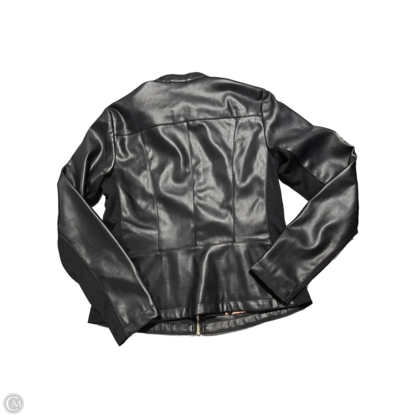 Jacket Leather By Calvin Klein In Black, Size: M