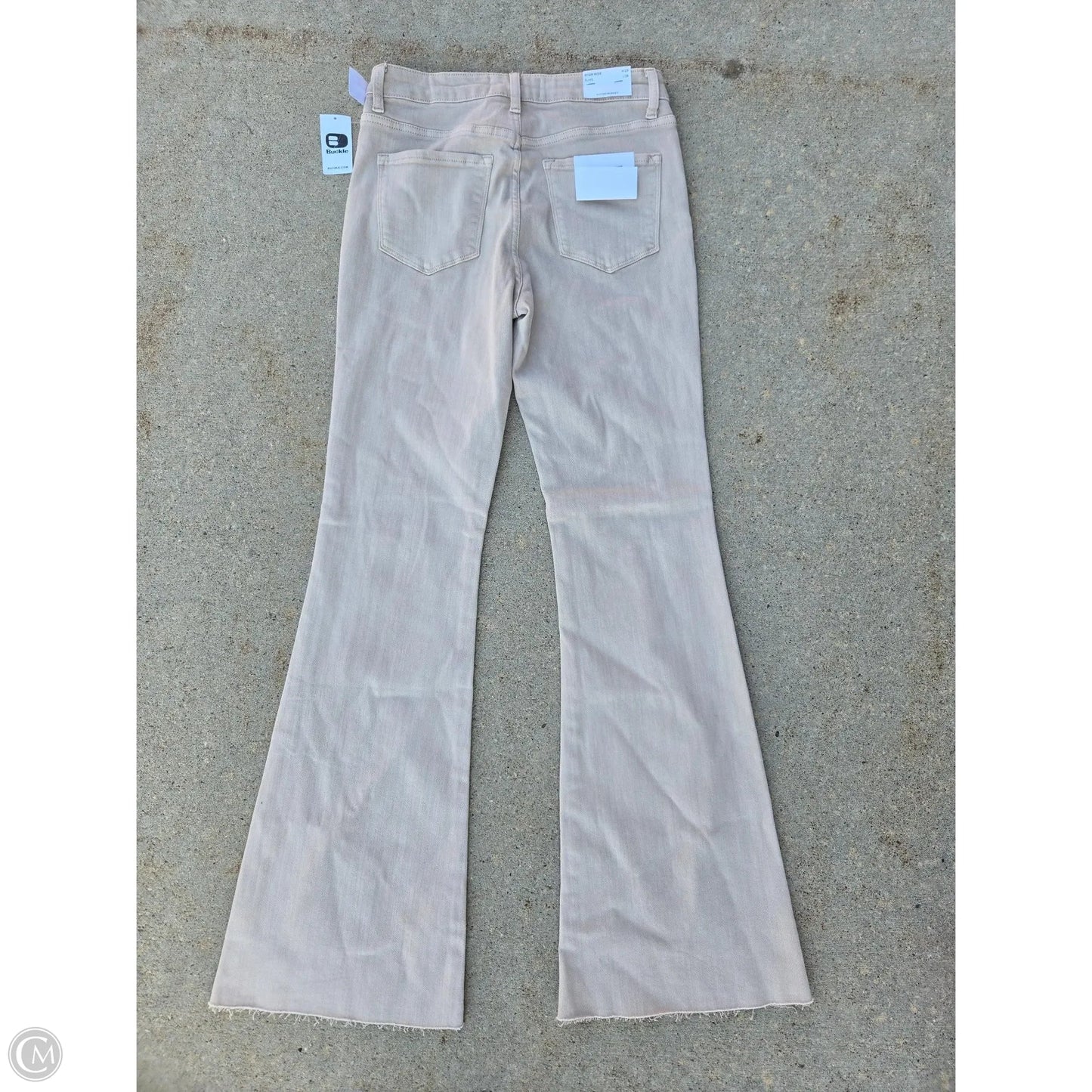 Jeans Flared By Flying Monkey In Tan Denim, Size: 8l