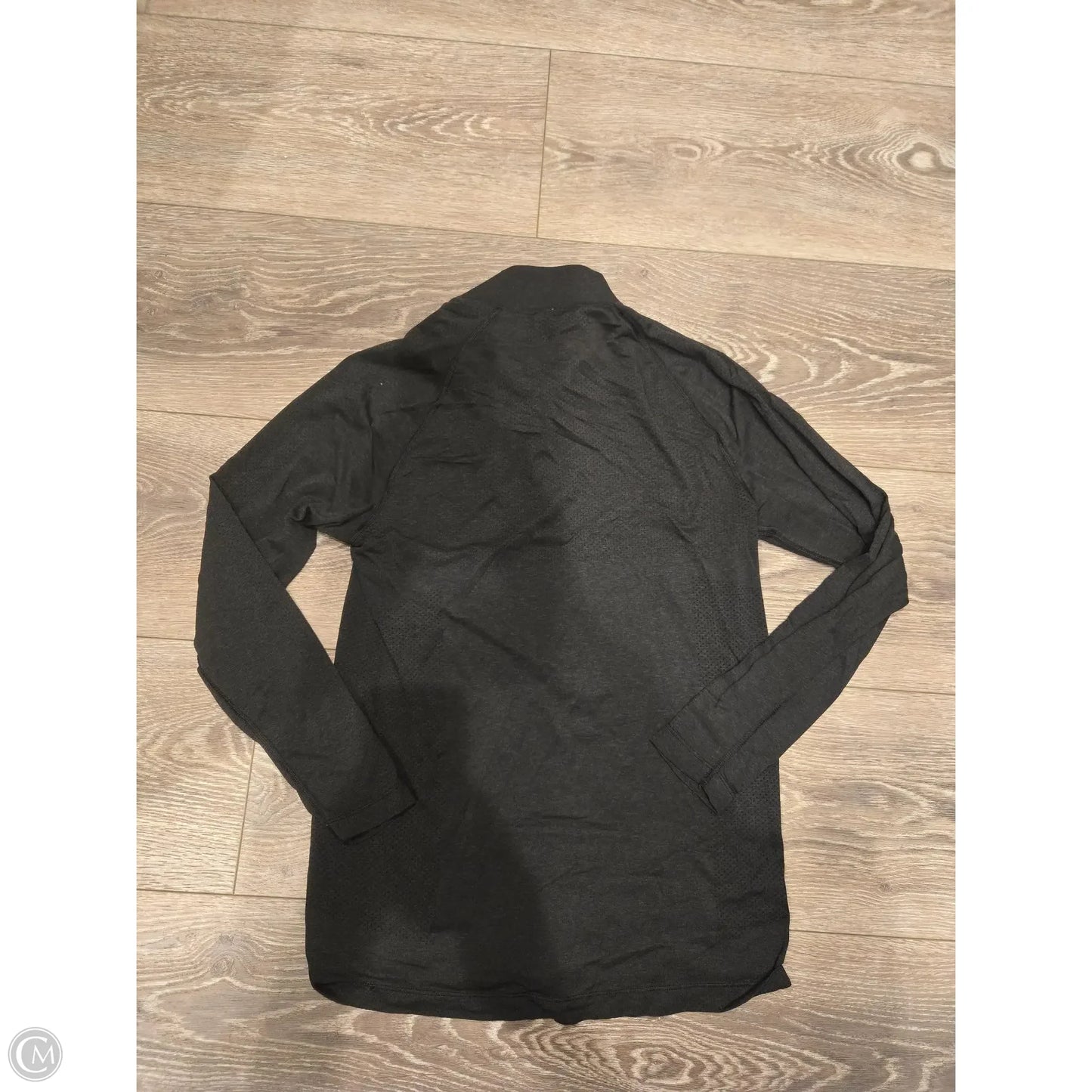 Athletic Top Long Sleeve Collar By Gym Shark In Black, Size: M