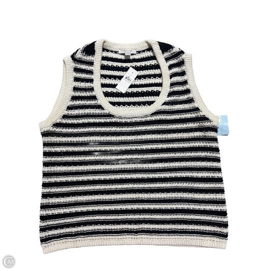 Vest Sweater By Ann Taylor In Striped Pattern, Size: L