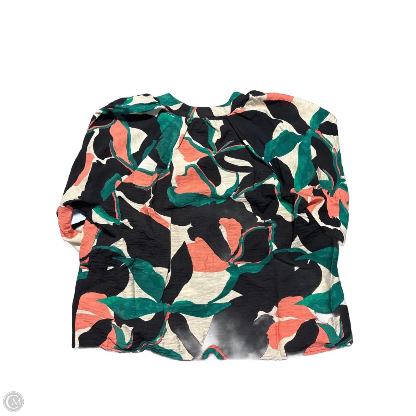Top Short Sleeve By Nine West In Floral Print, Size: Xl