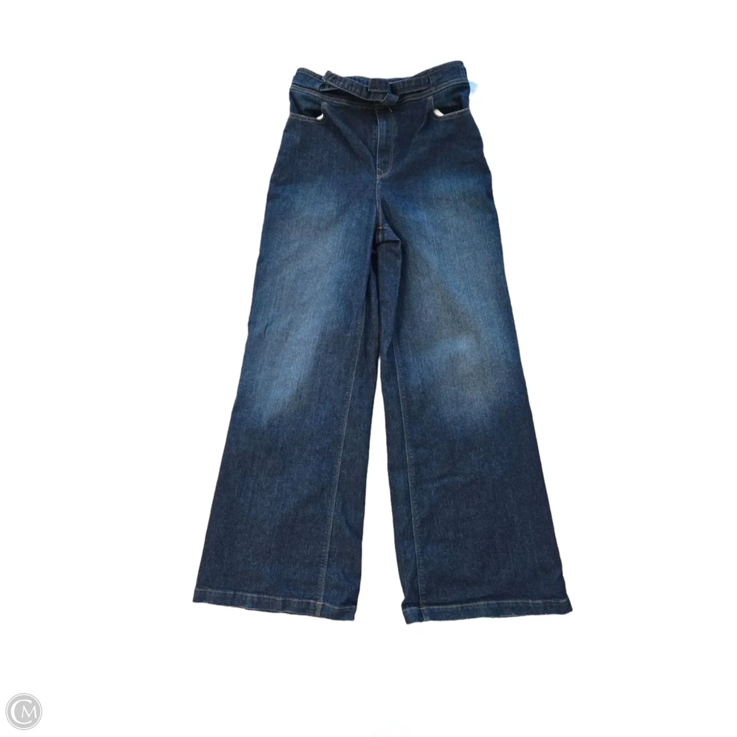 Jeans Wide Leg By Express In Blue Denim, Size: 8