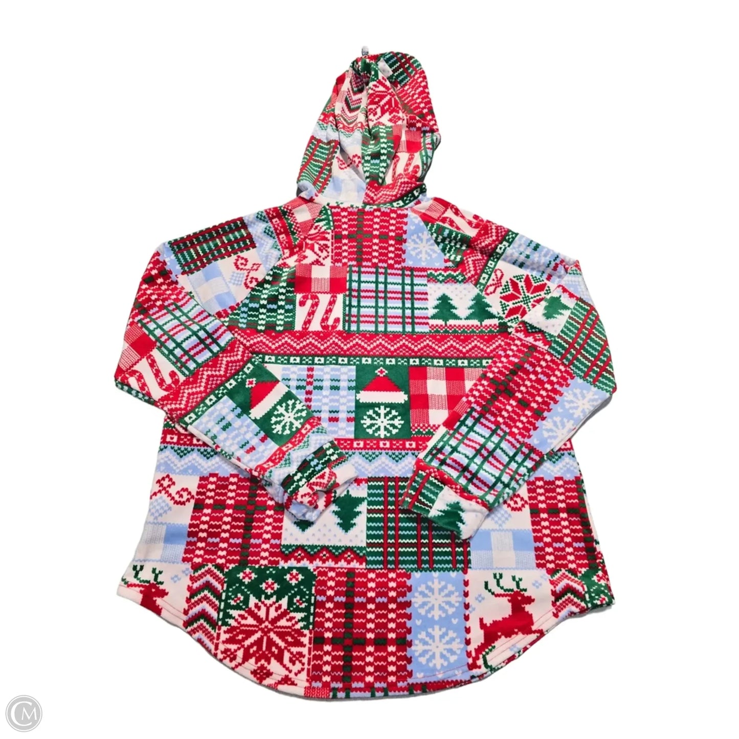 Top Long Sleeve By No Boundaries In Green & Red, Size: Xxl