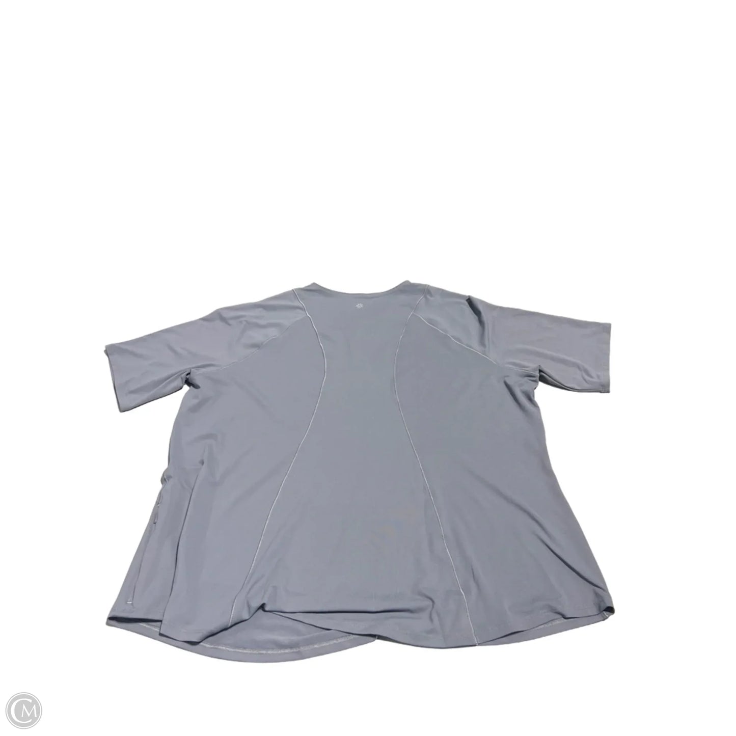 Athletic Top Short Sleeve By Athleta In Grey, Size: 2x