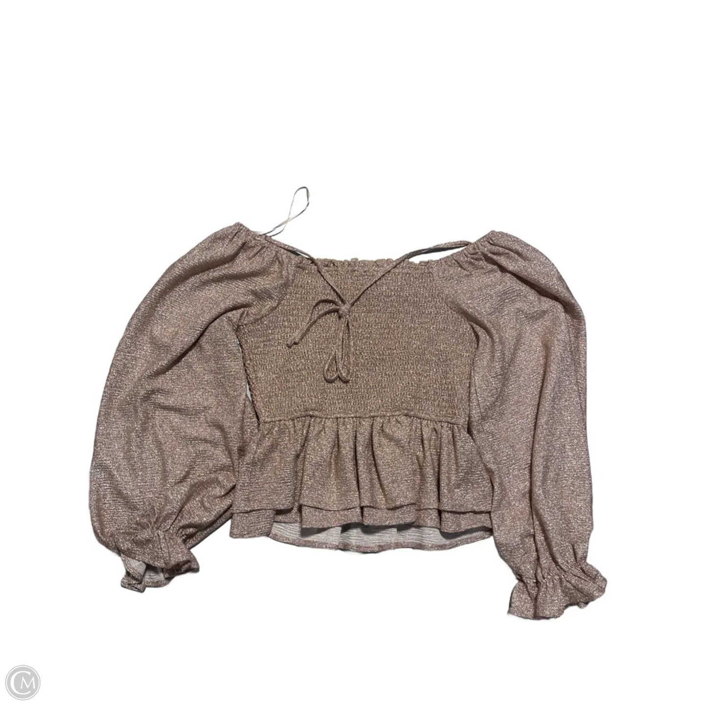 Top Long Sleeve By White Birch In Rose Gold, Size: L