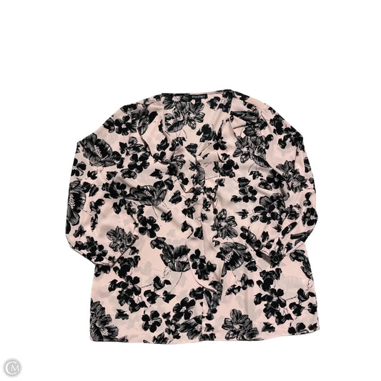 Blouse 3/4 Sleeve By Roz And Ali In Pink, Size: L