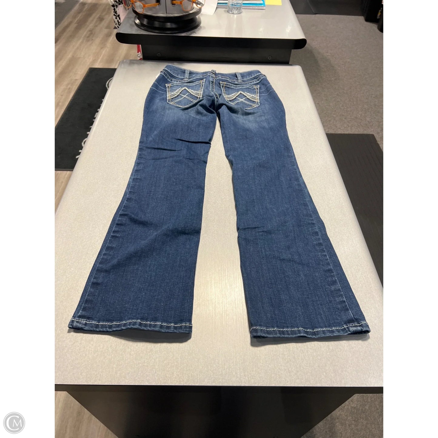 Jeans Boot Cut By Ariat In Blue Denim, Size: 8