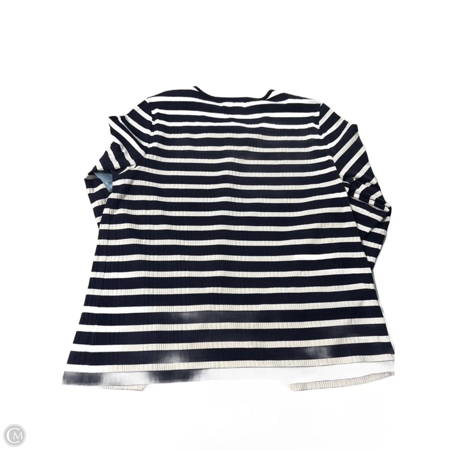 Top Long Sleeve By Talbots In Striped Pattern, Size: Xl