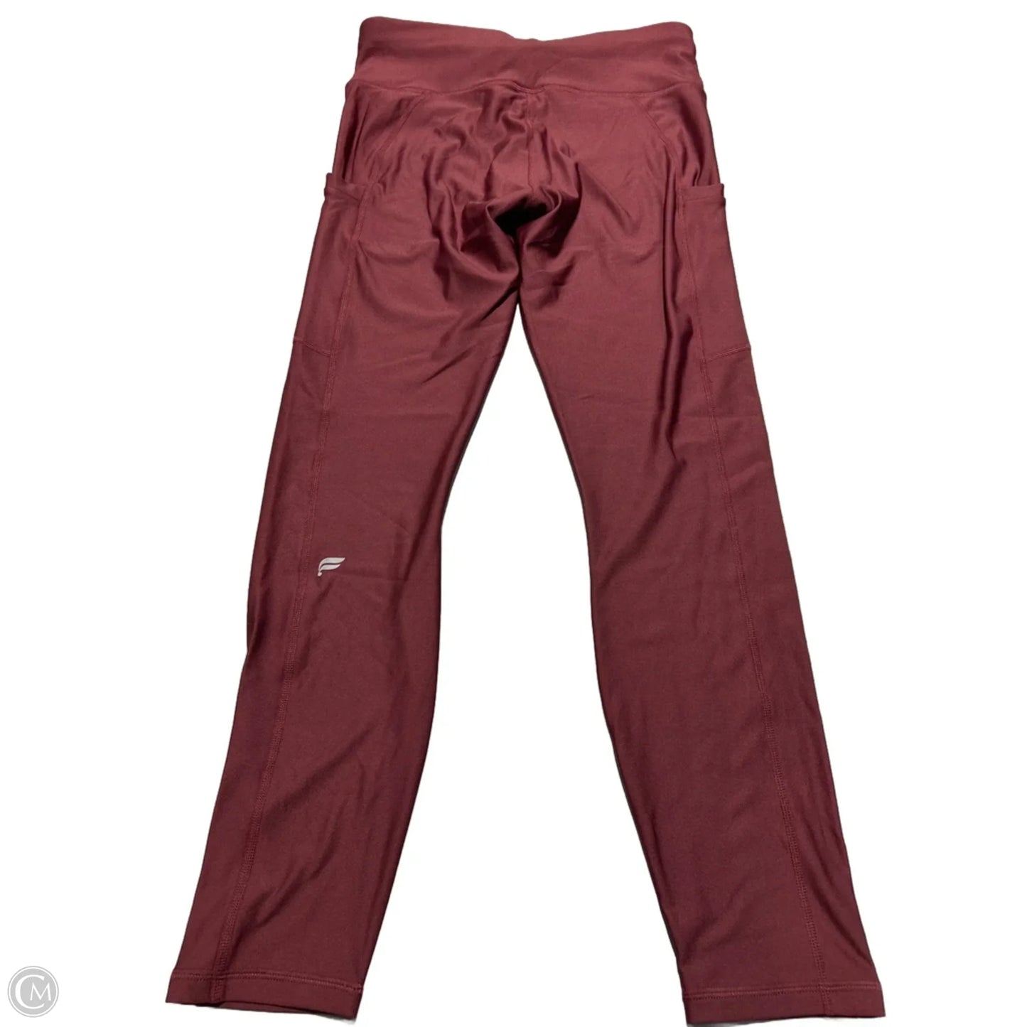 Athletic Leggings By Fabletics In Maroon, Size: L