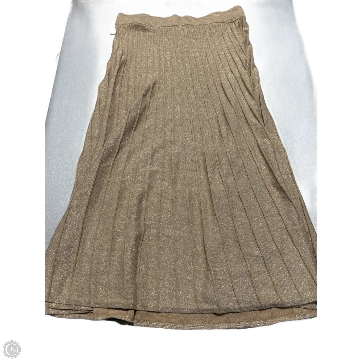 Skirt Maxi By Ann Taylor In Gold, Size: L