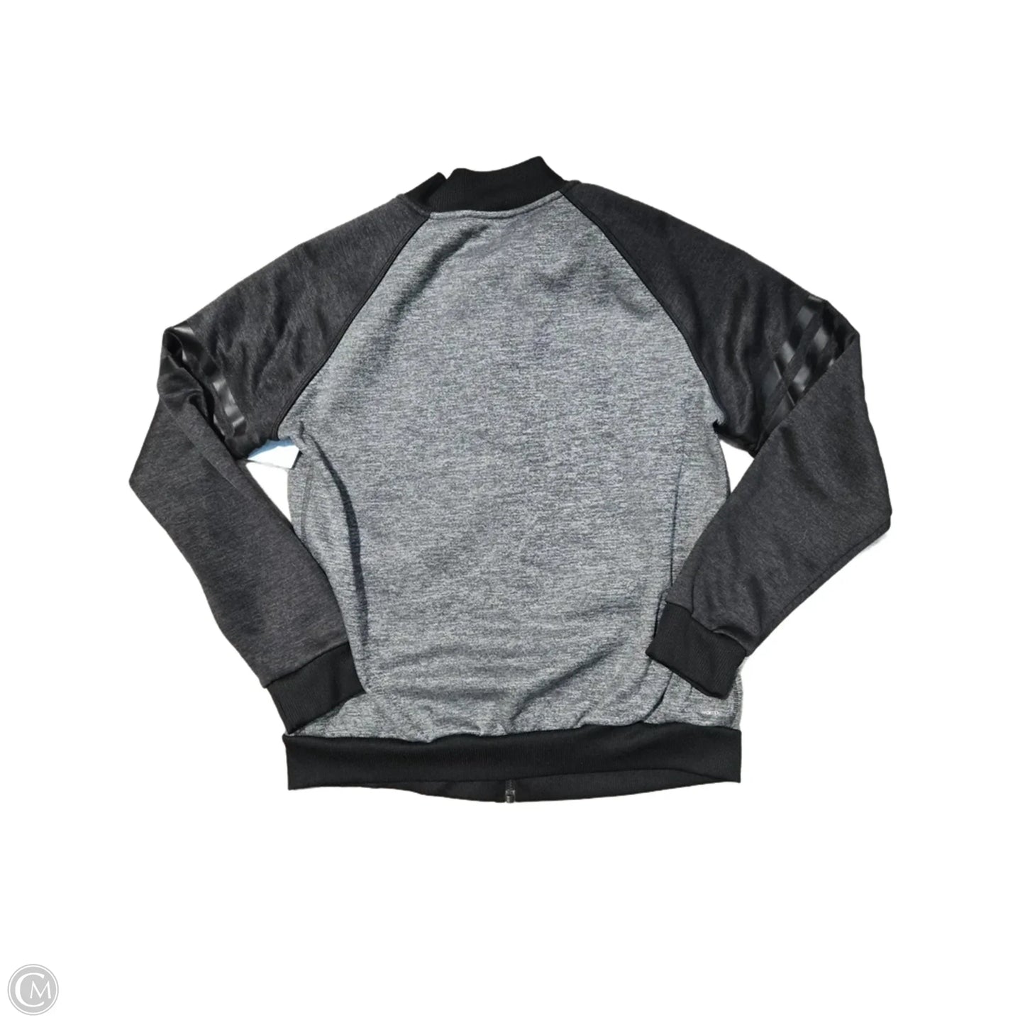 Athletic Jacket By Adidas In Grey, Size: L