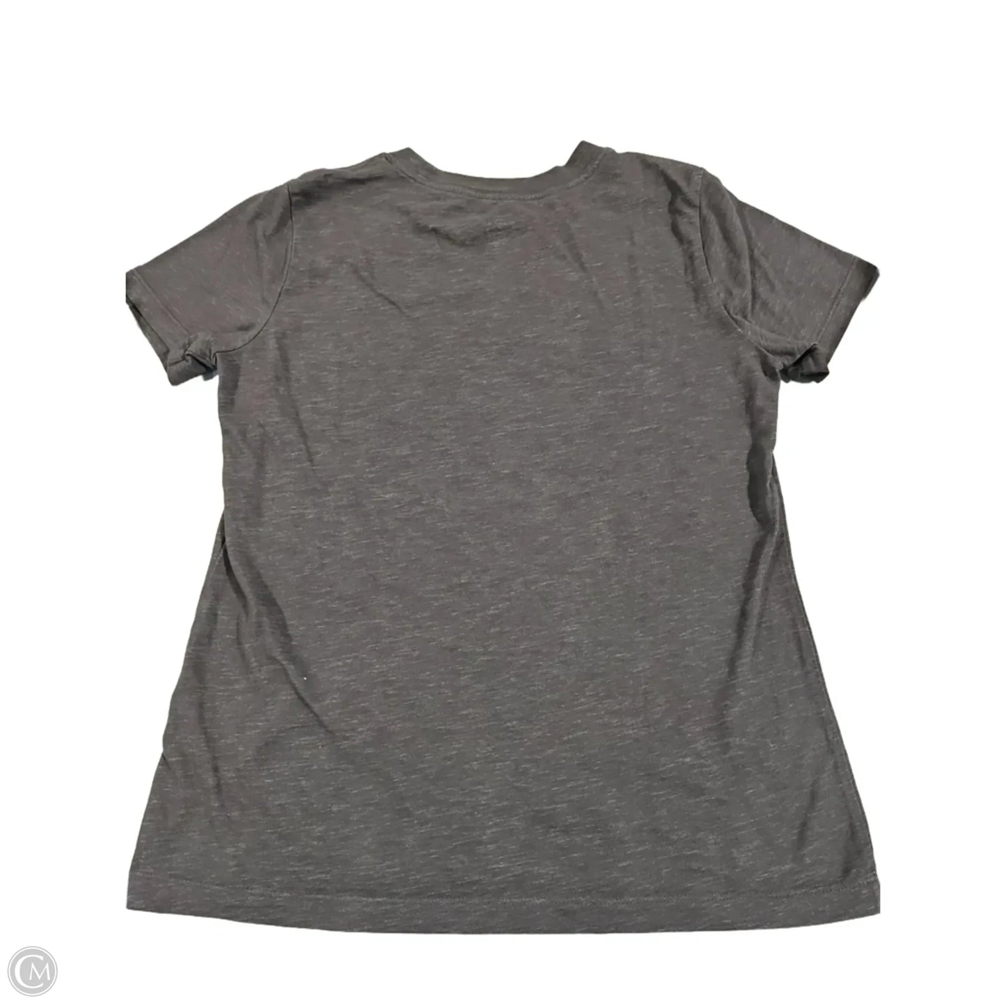 Athletic Top Short Sleeve By Nike In Grey, Size: S
