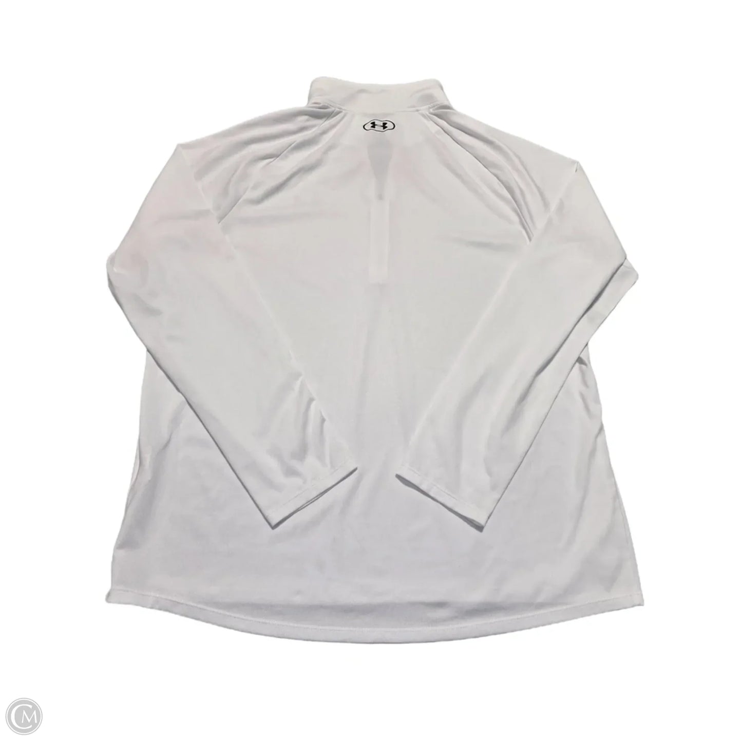Athletic Top Long Sleeve Collar By Under Armour In White, Size: Xl