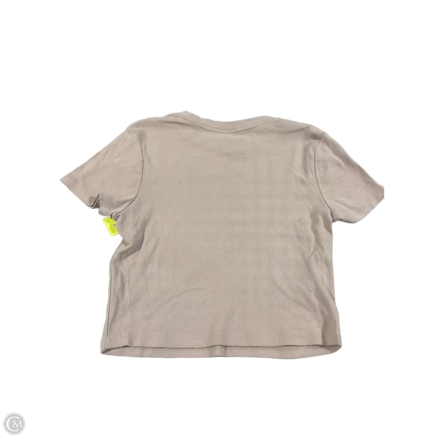 Top Short Sleeve By Cmc In Tan, Size: M