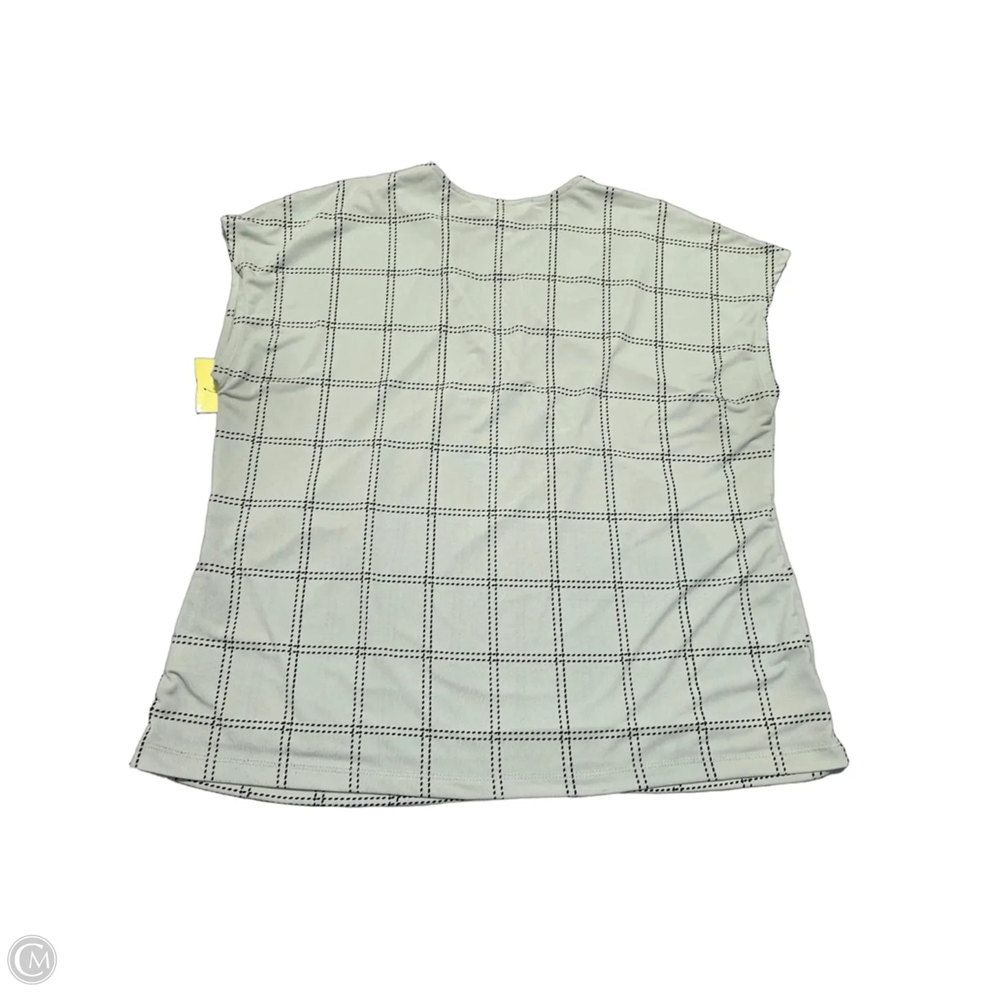 Blouse Short Sleeve By Liz Claiborne In Green, Size: L