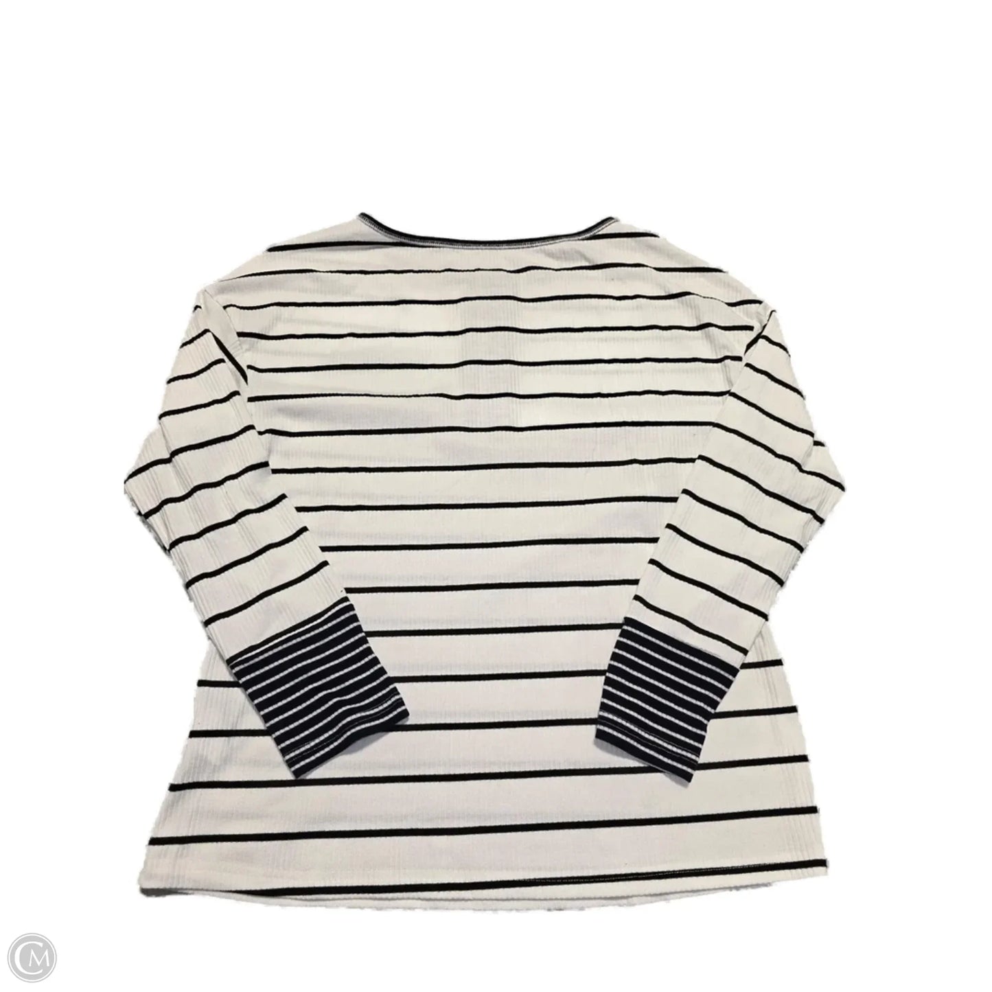 Top Long Sleeve By Shein In Striped Pattern, Size: M