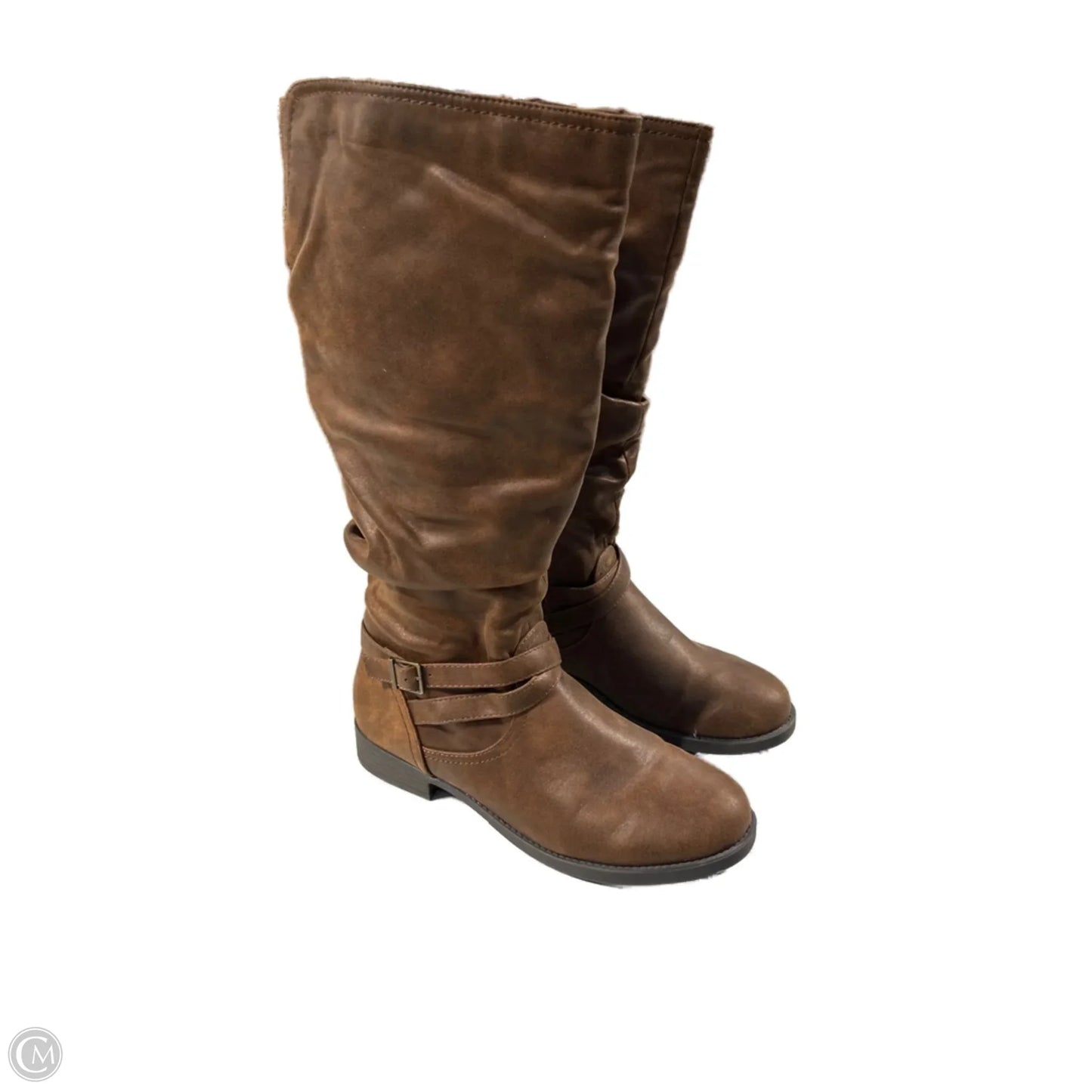 Boots Mid-calf Flats By Cmb In Brown, Size: 10