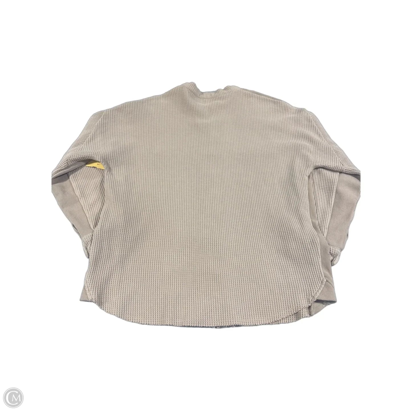 Top Long Sleeve By Cmc In Tan, Size: M
