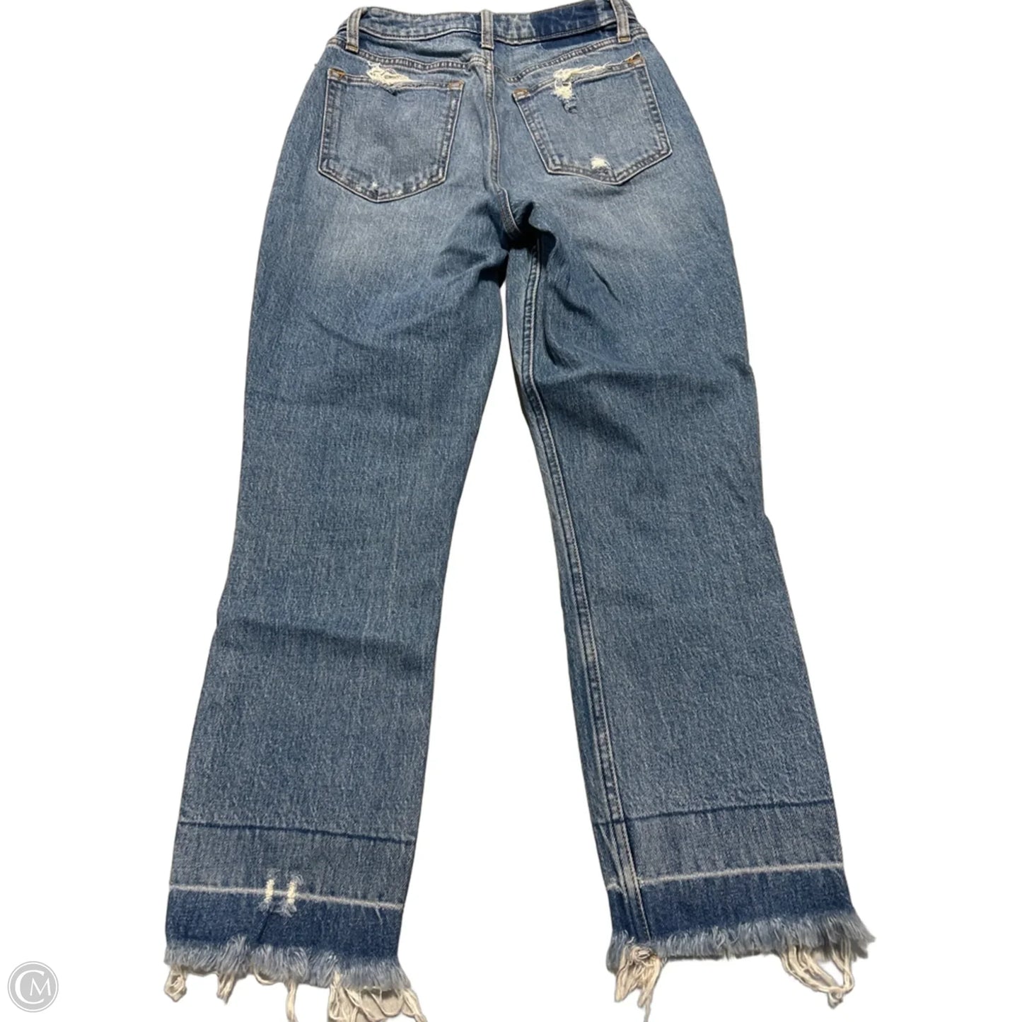 Jeans Straight By Abercrombie And Fitch In Blue Denim, Size: 0