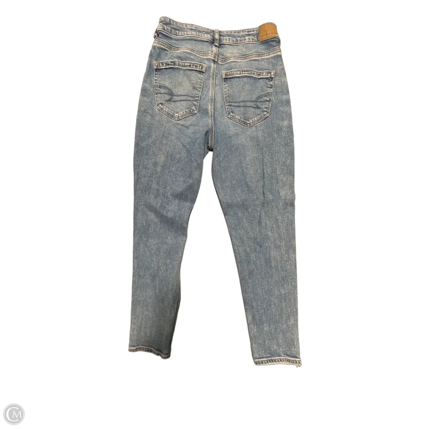 Jeans Straight By American Eagle In Blue Denim, Size: 2