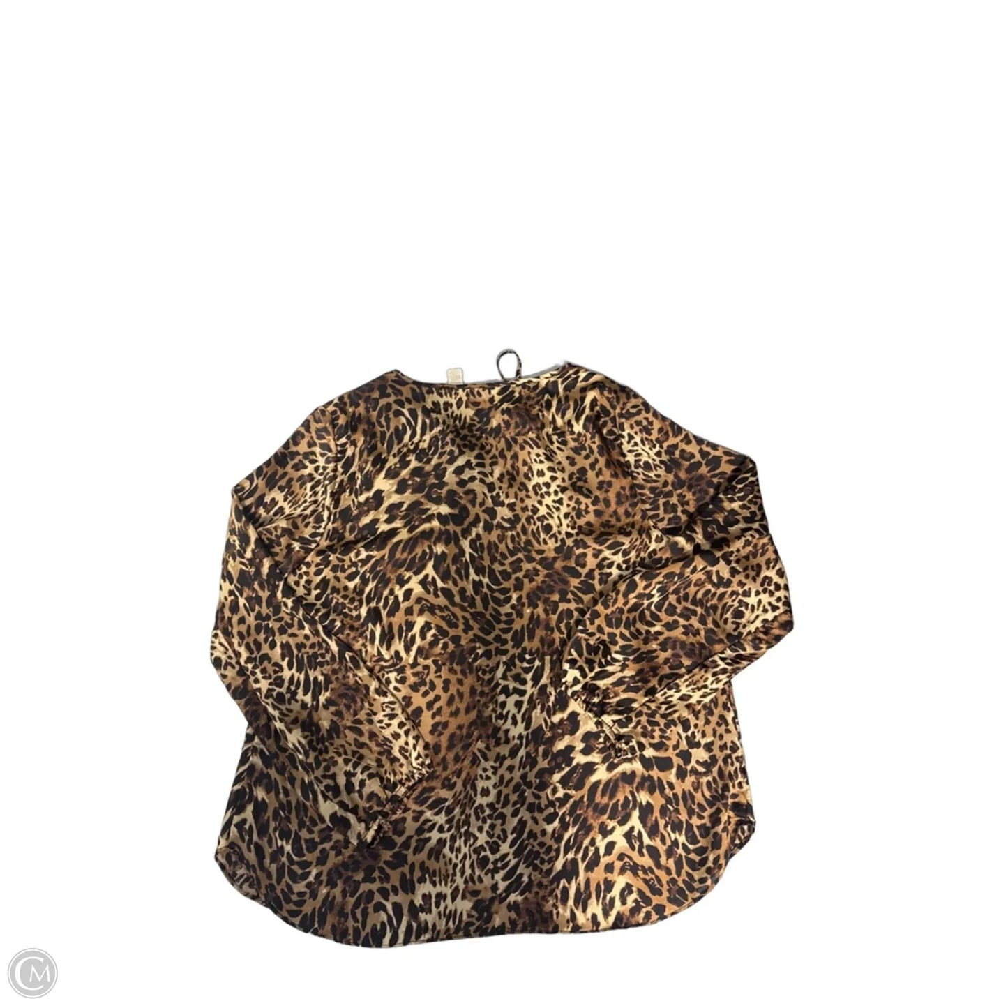 Blouse Long Sleeve By Chicos In Animal Print, Size: L