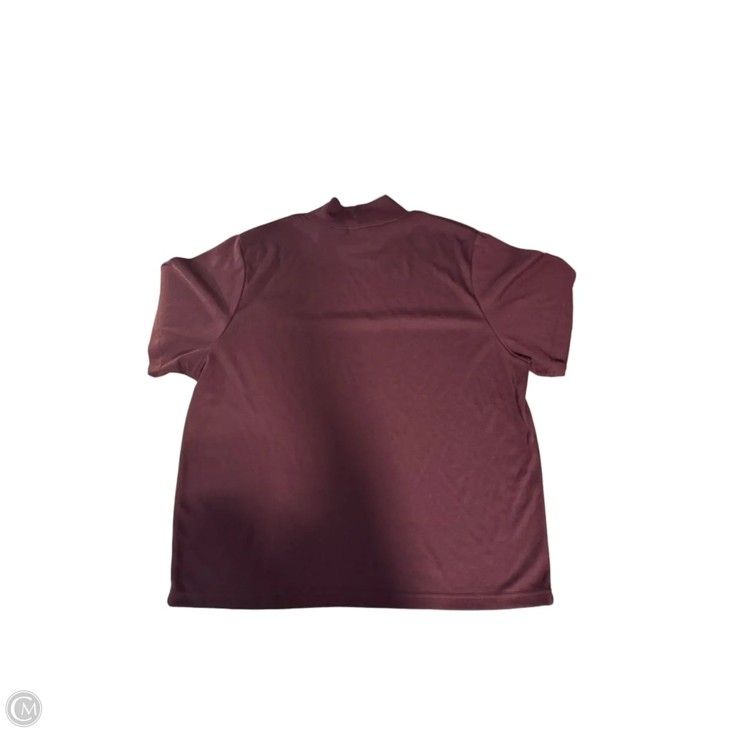 Top Short Sleeve By Cj Banks In Maroon, Size: 2x