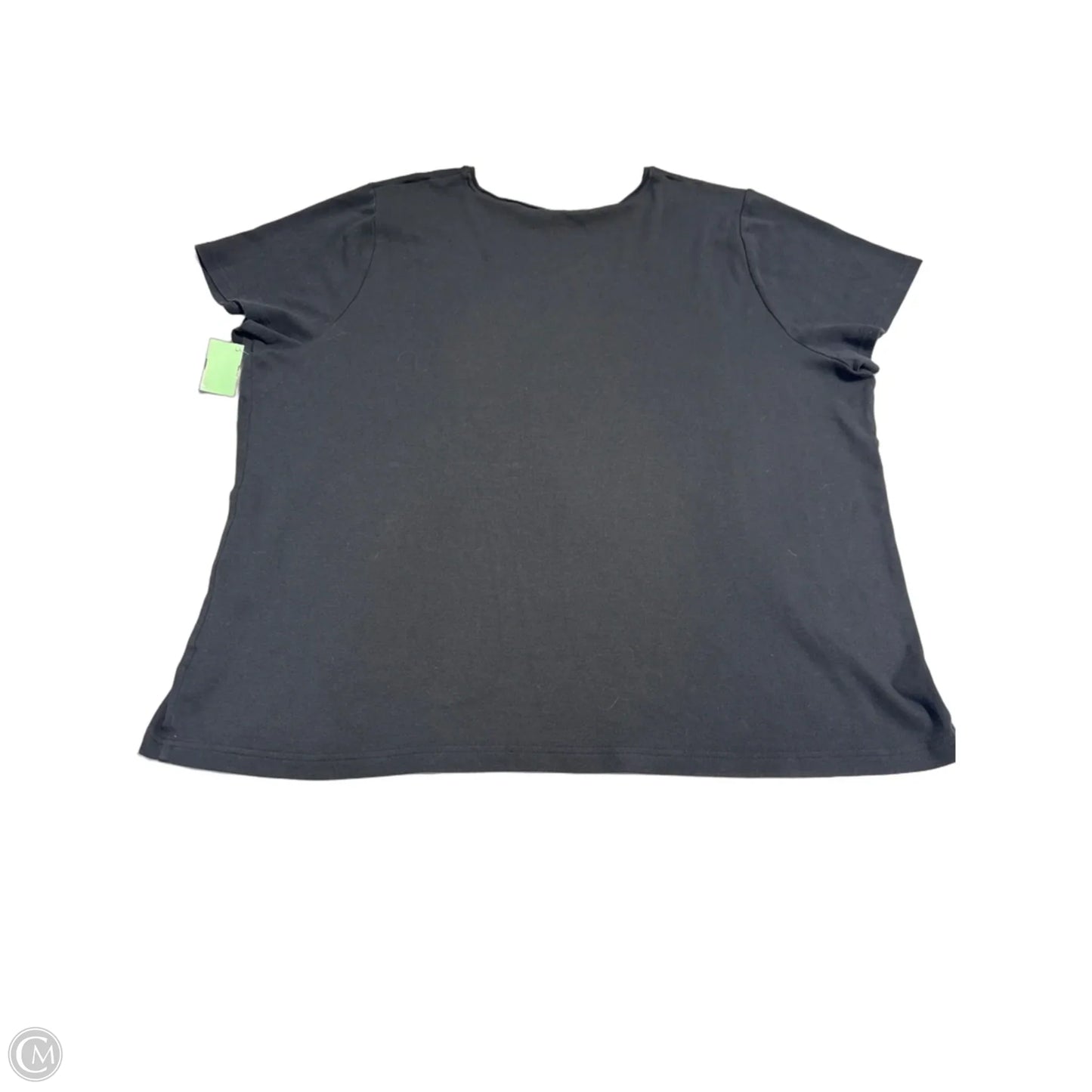Top Short Sleeve Basic By Croft And Barrow In Black, Size: 3x
