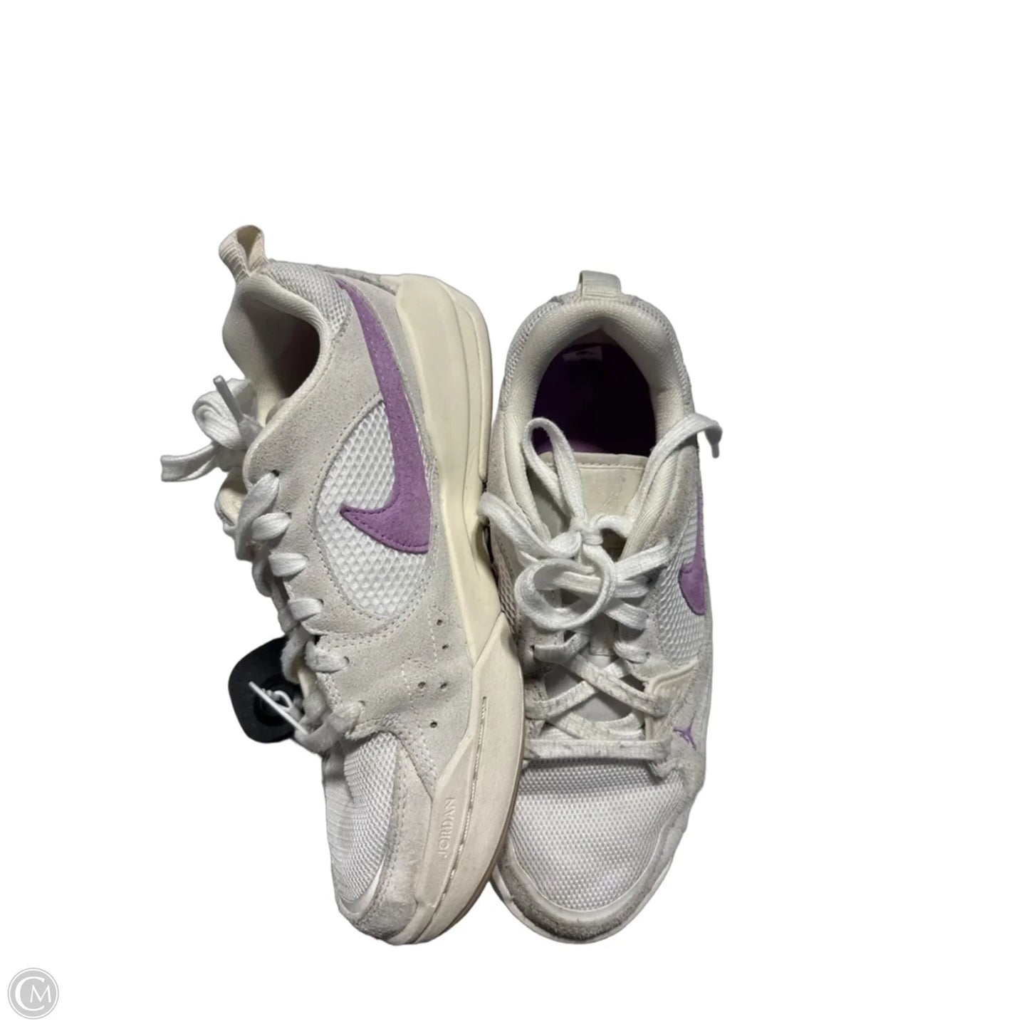 Shoes Luxury Designer By Jordan In Purple, Size: 7.5