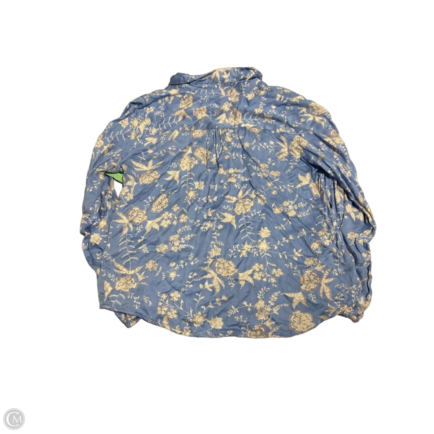 Top Long Sleeve By Cmc In Blue, Size: S