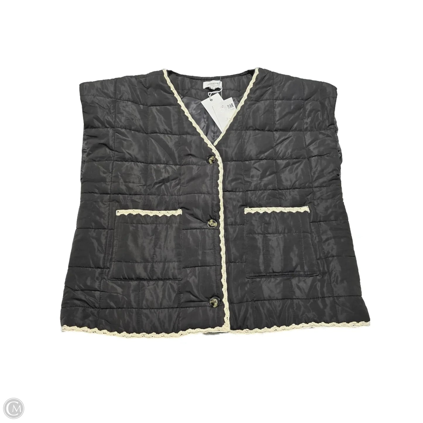 Vest Faux Fur & Sherpa By Annie In Black, Size: Xl