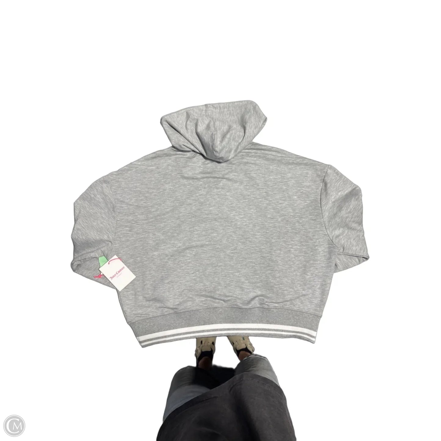 Sweatshirt Hoodie By Juicy Couture In Grey, Size: Xl