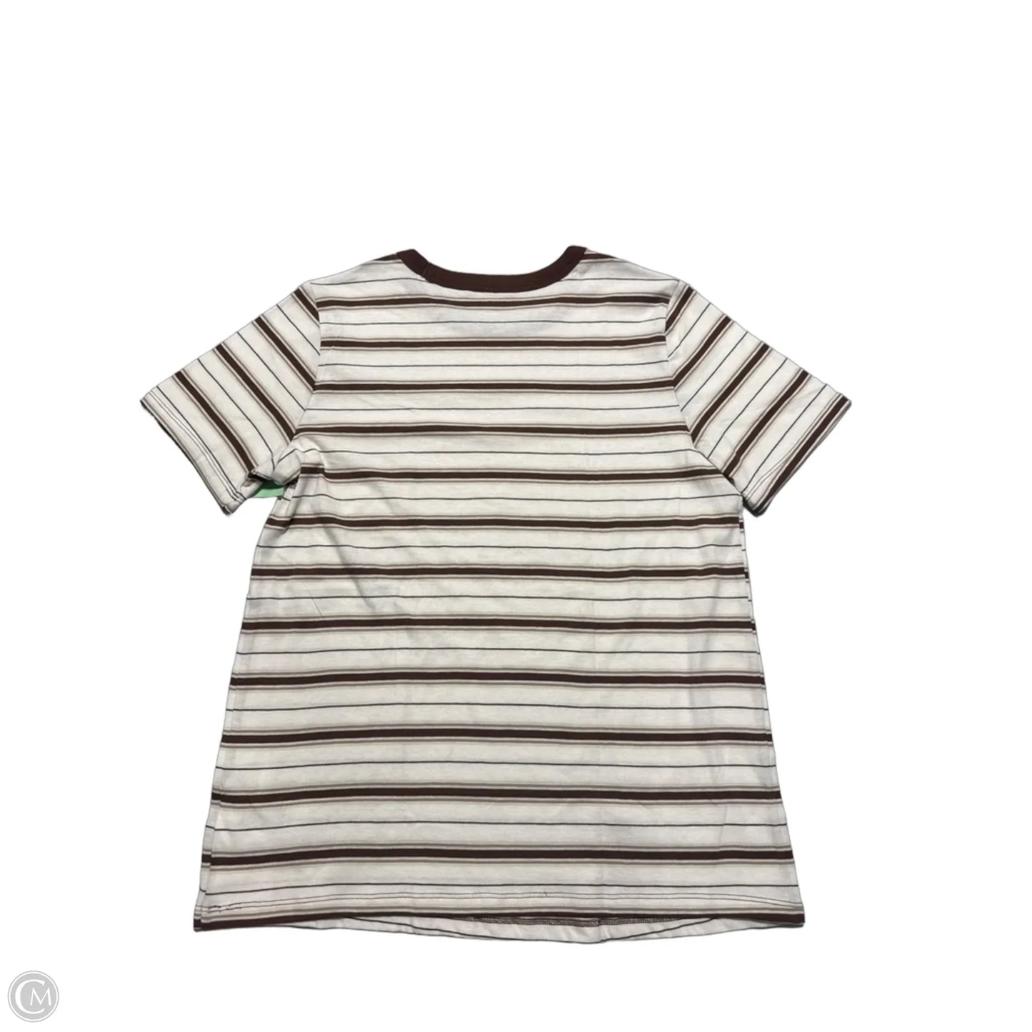 Top Short Sleeve By Old Navy In Brown & White, Size: M
