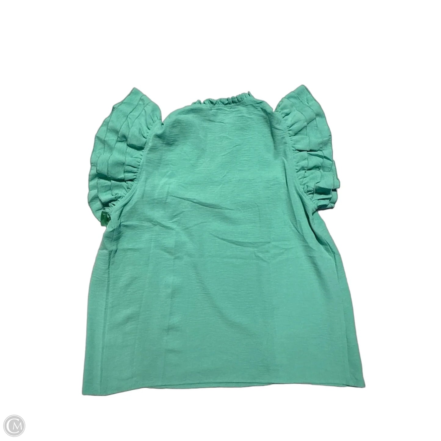 Top Short Sleeve By Cmc In Aqua, Size: M