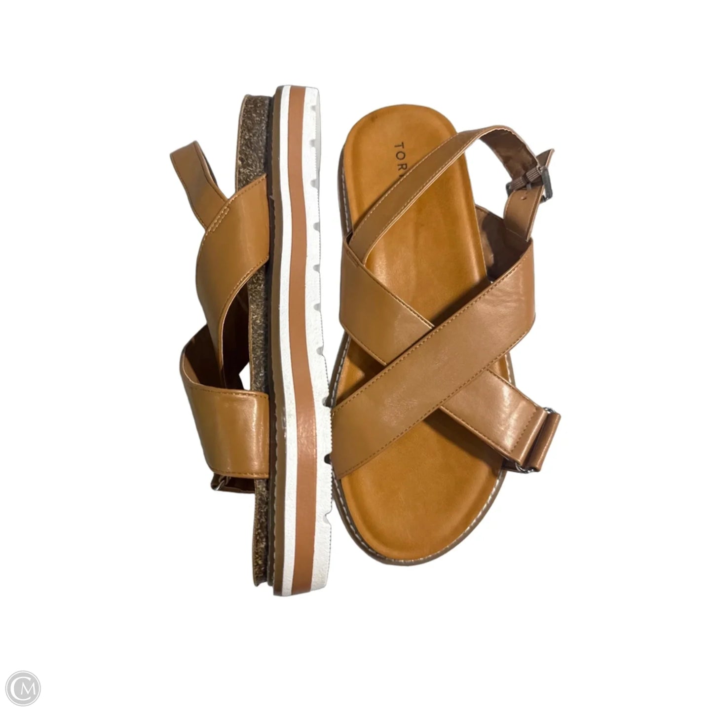 Sandals Flats By Torrid In Brown, Size: 12