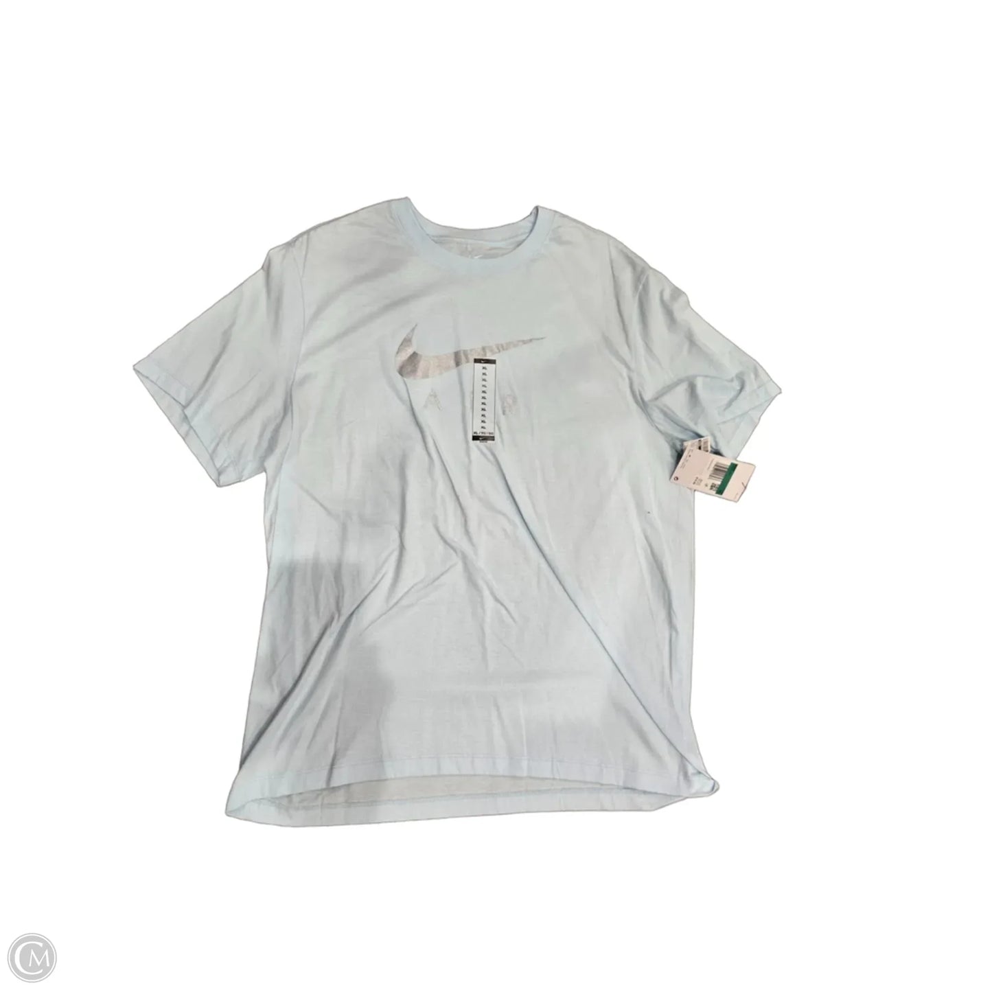 Athletic Top Short Sleeve By Nike In Blue, Size: Xl