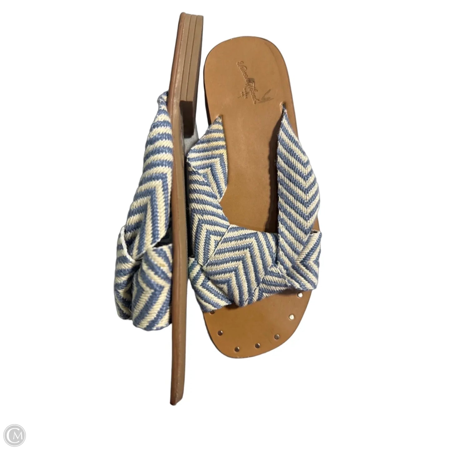 Sandals Flats By Universal Thread In Blue & White, Size: 9