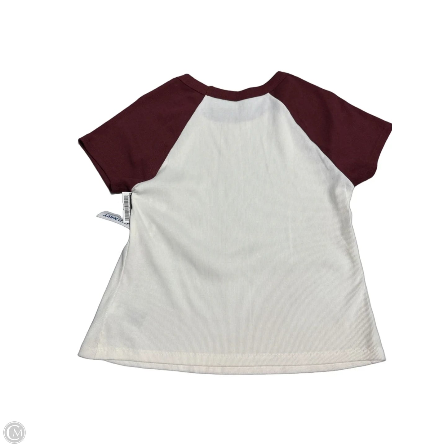 Top Short Sleeve By Old Navy In Red & White, Size: L