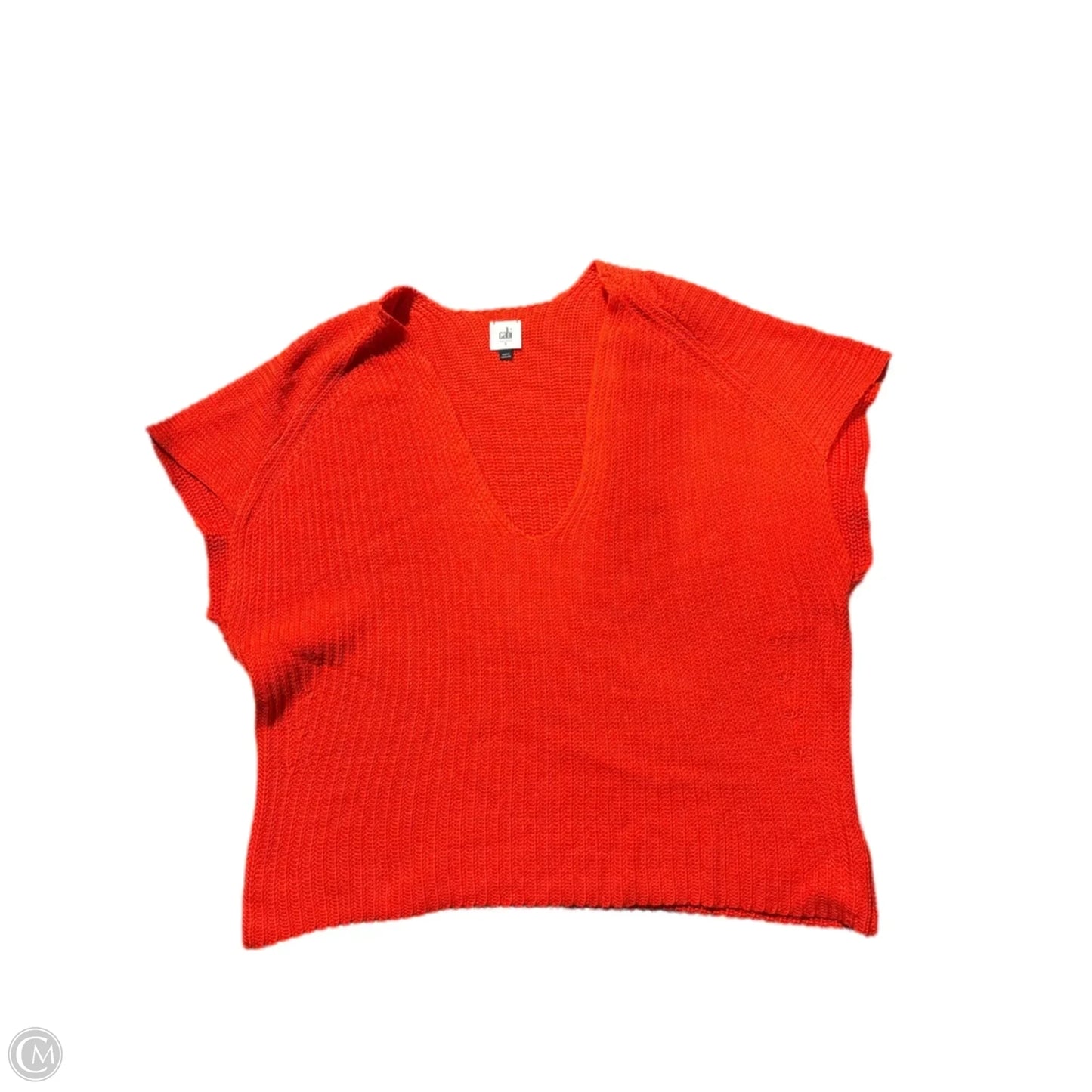 Top Short Sleeve By Cabi In Orange, Size: S