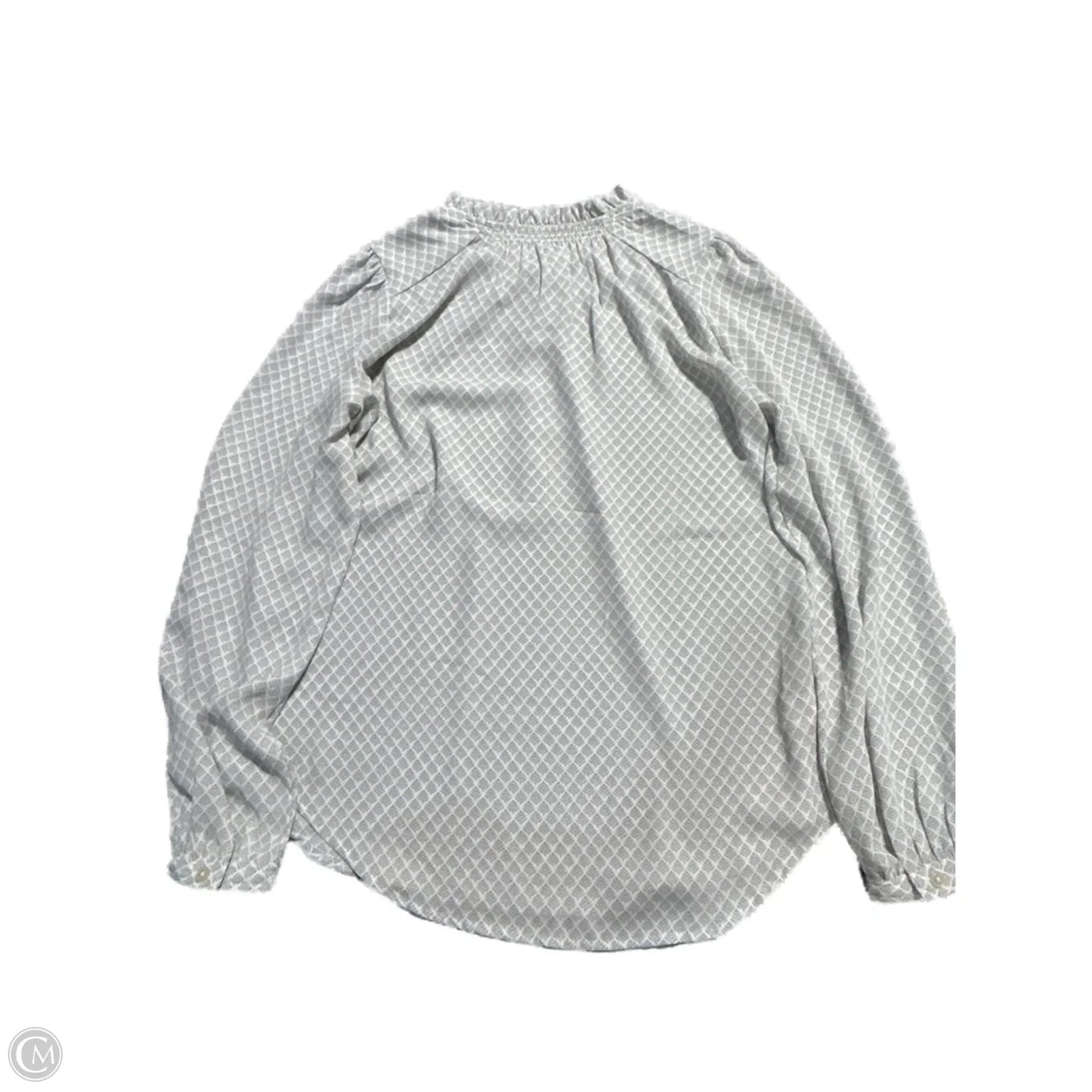 Blouse Long Sleeve By Loft In Grey, Size: Xxsp
