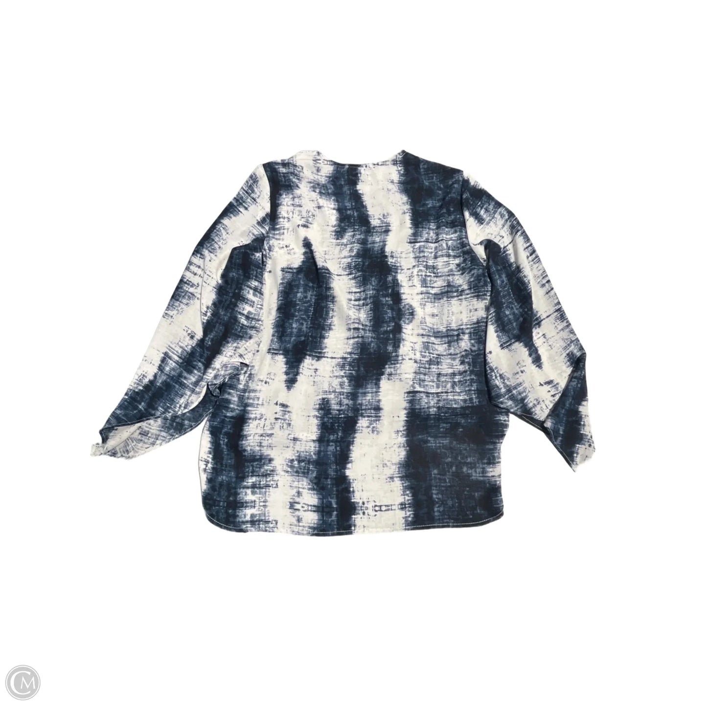 Blouse Short Sleeve By Karen Kane In Blue, Size: Xs