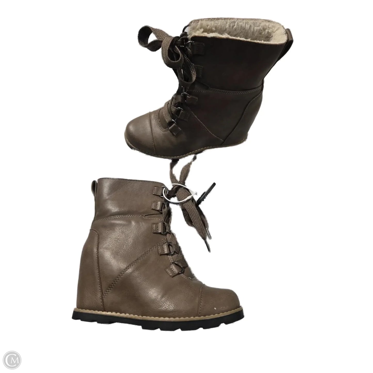 Boots Mid-calf Flats By Universal Thread In Brown, Size: 7