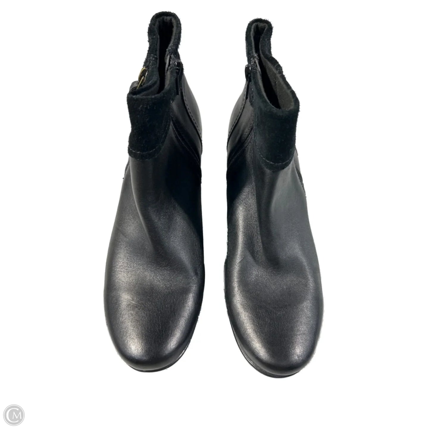 Boots Ankle Flats By Clarks In Black, Size: 9