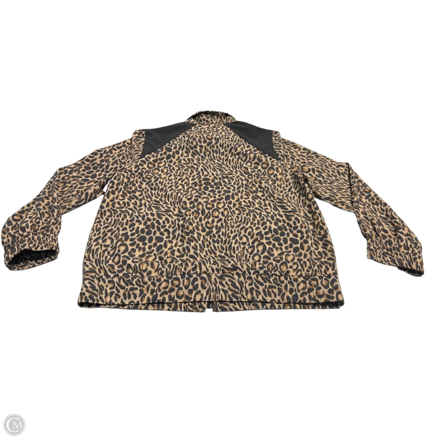 Athletic Jacket By Chicos In Animal Print, Size: M