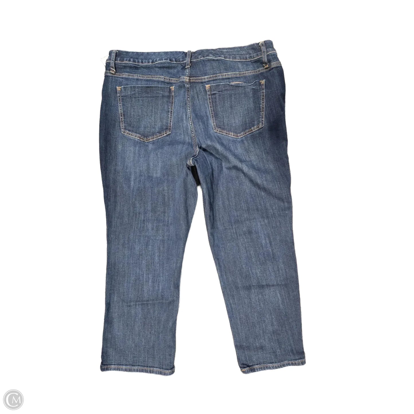 Jeans Straight By Simply Vera In Blue Denim, Size: 20