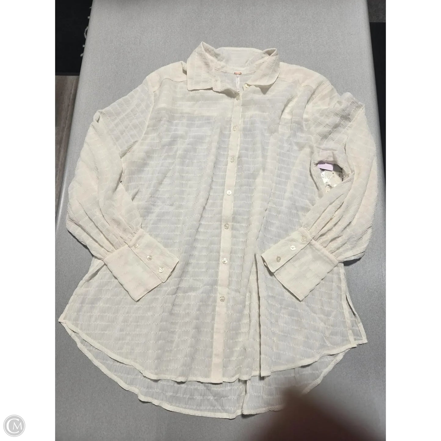 Top Long Sleeve By Free People In Cream, Size: S