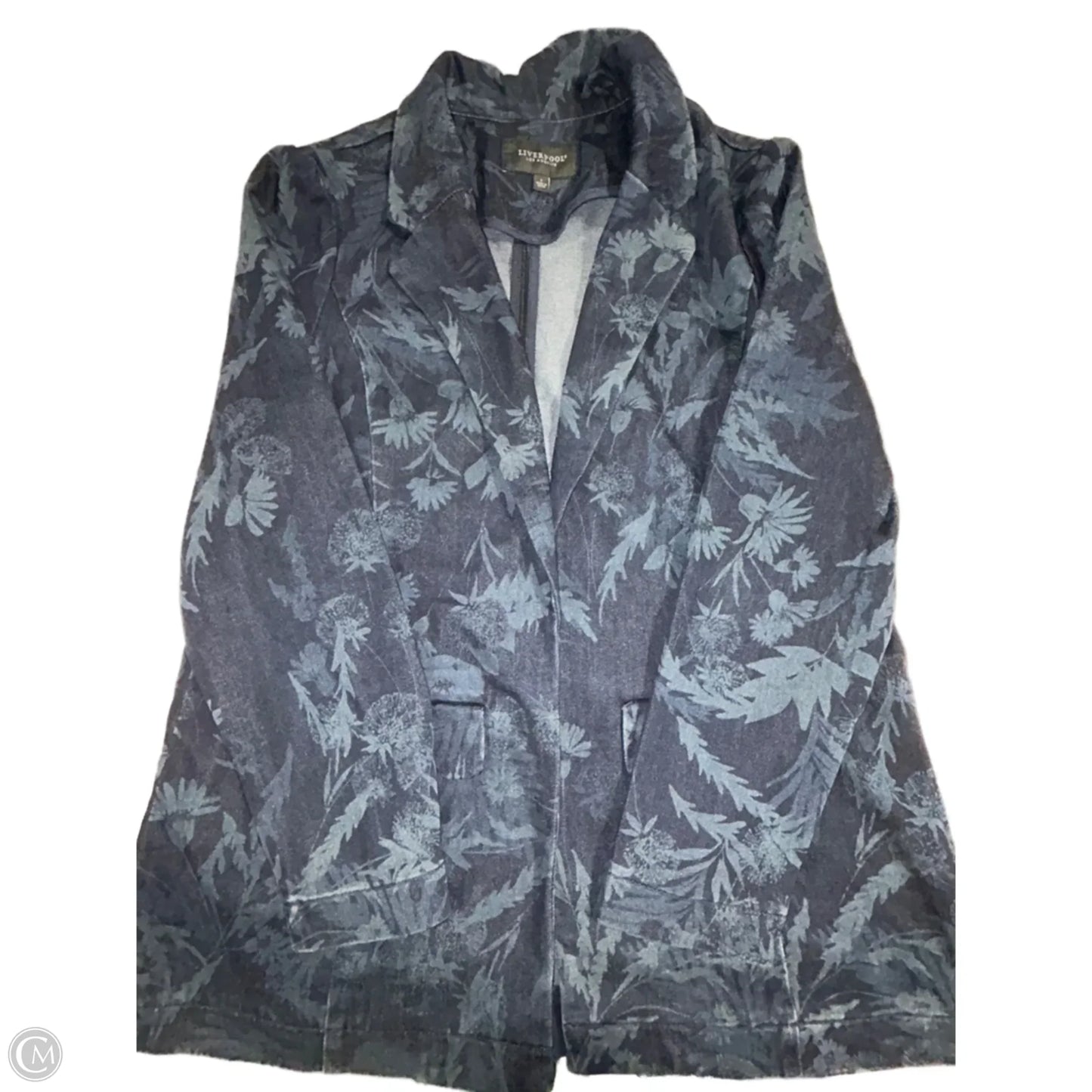 Jacket Denim By Liverpool In Blue Denim, Size: L