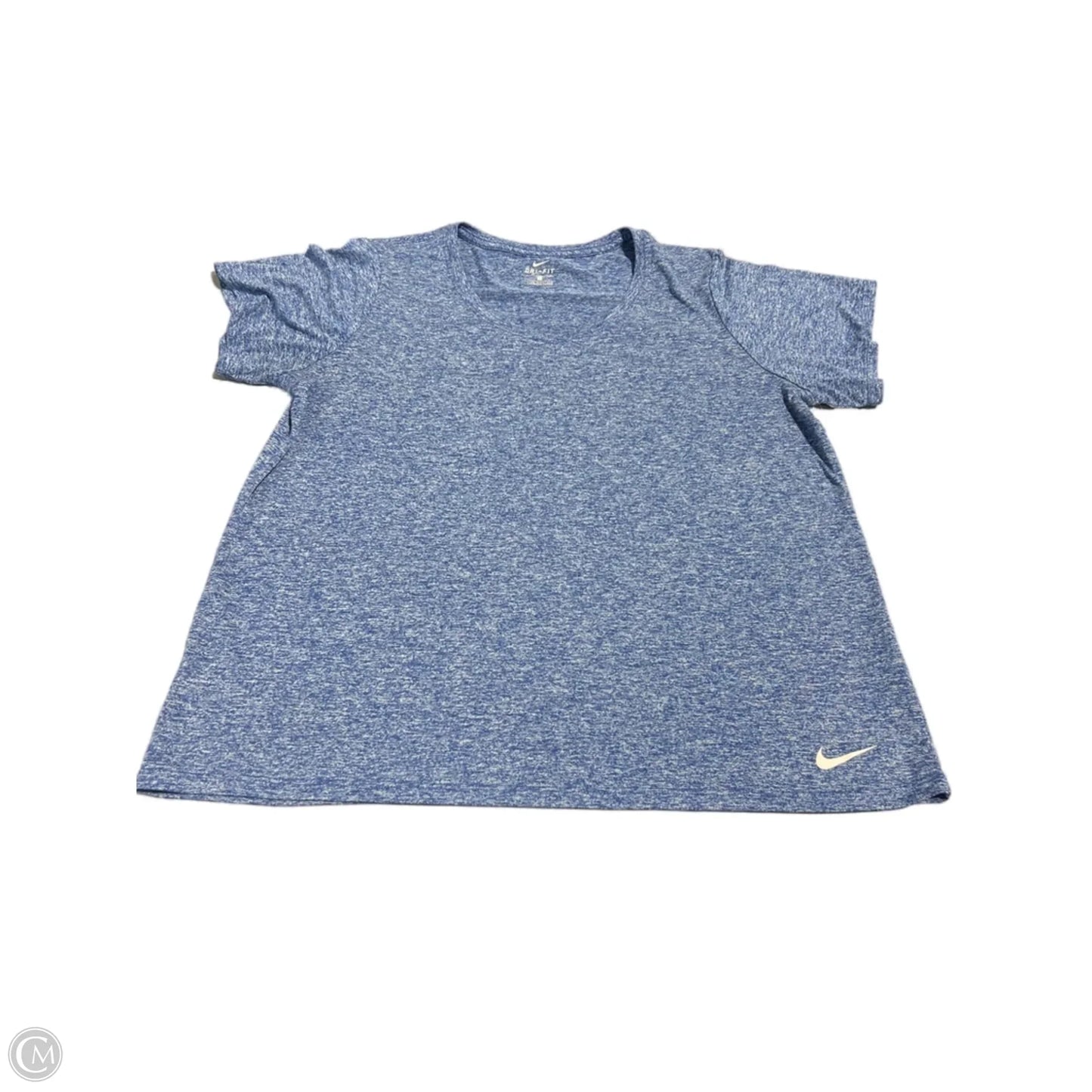 Athletic Top Short Sleeve By Nike In Blue, Size: 1x