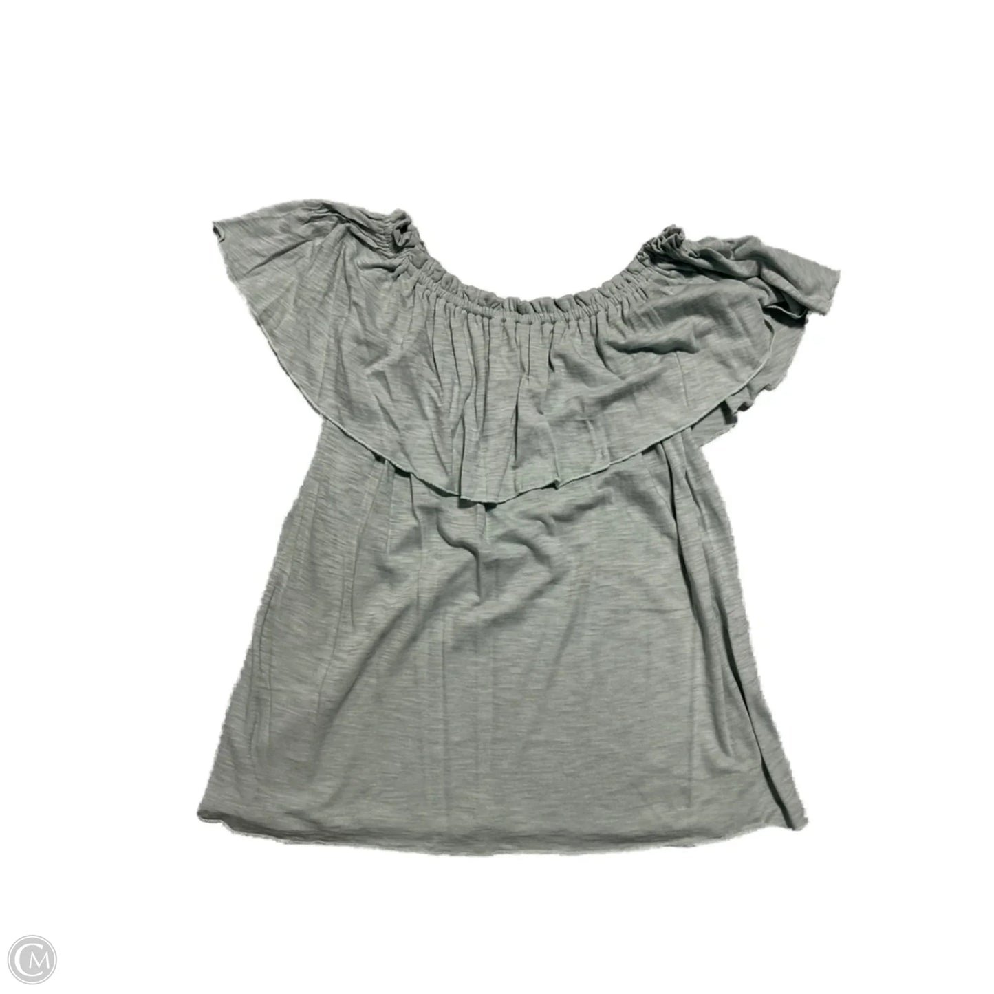 Blouse Short Sleeve By Elan In Blue, Size: S