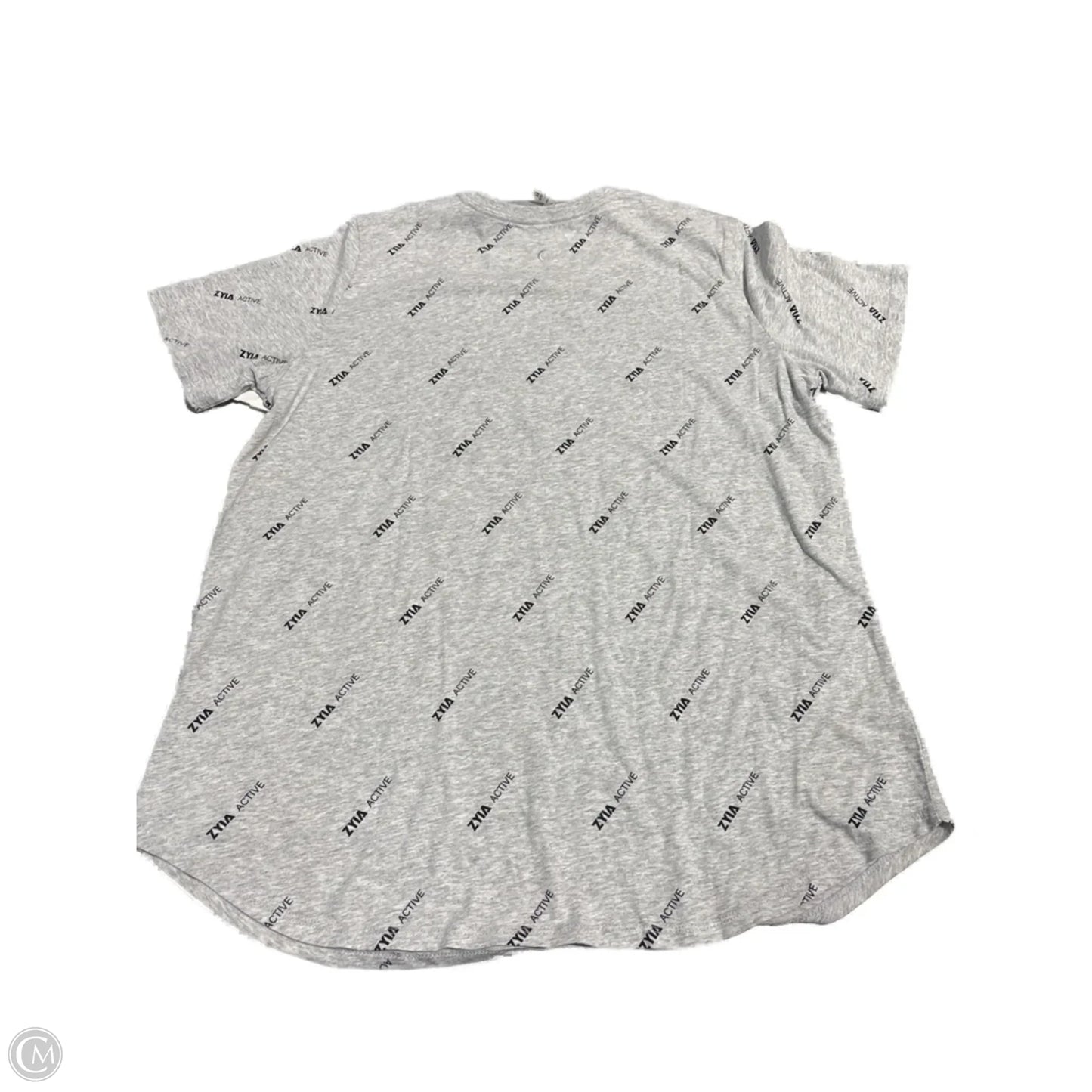 Top Short Sleeve By Zyia In Grey, Size: Xxl